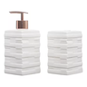 Kit Banheiro Lavabo Pia Decorado Moderno Organizador 2 Peças:Branco5227 - 1