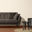 Ver imagem 4 de Papel De Parede Arabesco Bege e Branco Adesivo Vinílico Lavável