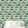Papel de Parede Auto Adesivo Quarto Menino Carros Verdes Infantil Decorado Lavavel Criança 3m - 7