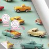 Papel de Parede Auto Adesivo Quarto Menino Carros Verdes Infantil Decorado Lavavel Criança 3m - 4
