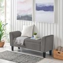 Ver imagem 2 de Recamier Bau Malibu 1,60m Suede Cinza - Inova Decor