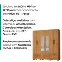 Ver imagem 5 de Guarda Roupa Casal 6 Portas com Espelho 182 cm Santiago Cedro Rudk