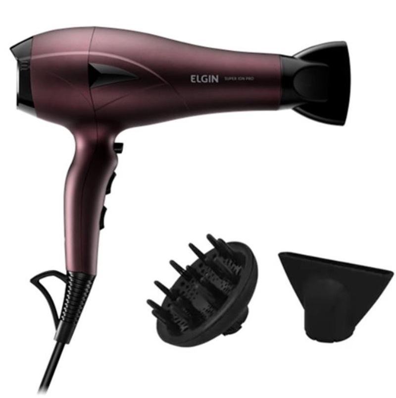 Secador de Cabelo Super Ion Pro 127v Roxo Elgin