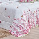 Ver imagem 2 de Edredom Casal Padrão Craft Percal 200 Fios 100% Algodão 5 Peças - Borboletas