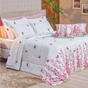 Ver imagem 1 de Edredom Casal Padrão Craft Percal 200 Fios 100% Algodão 5 Peças - Borboletas