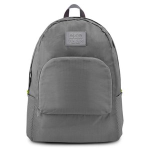 Mochila Dobrável para Viagem Estampa Lisa Jacki Design Cinza