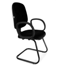 Cadeira Interlocutor Diretor LISA Base em “S” Preta – Braço Corsa – Corino Preto – MARTIFLEX - 2