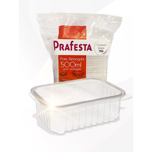 Embalagem Microondas e Freezer Marmitas Fitiness 500ml 24 Unidades
