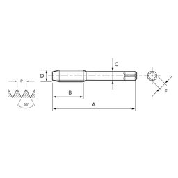 Macho para Tubo Hss - Bsp.pl 1" X 11 - (rp) 109/b - 1 Peça - Osg - 3