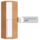Ver mais imagens de Guarda Roupa de Canto Oblíquo Modulado 1 Porta Cedro e Branco Line Infinity