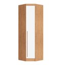 Ver imagem 1 de Guarda Roupa de Canto Oblíquo Modulado 1 Porta Cedro e Branco Line Infinity Marrom