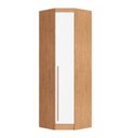 Ver imagem 2 de Guarda Roupa de Canto Oblíquo Modulado 1 Porta Cedro e Branco Infinity Marrom