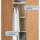 Ver imagem 6 de Guarda Roupa de Canto Oblíquo Modulado 1 Porta Cedro e Branco Line Infinity