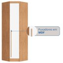Ver mais imagens de Guarda Roupa de Canto Oblíquo Modulado 1 Porta Cedro e Branco Line Infinity Marrom