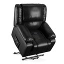 Ver imagem 2 de Poltrona do Papai Reclinável Sala de Cinema Madrid Elevação Lift Elétrico PU Preto Brilho G26 Gran B