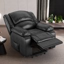 Ver imagem 1 de Poltrona do Papai Reclinável Sala de Cinema Madrid Elevação Lift Elétrico PU Preto Brilho G26 Gran B