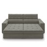 Sofá Decorativo Hugo 2 Lugares 208cm Reclinável e Retrátil Veludo Cinza G45 - Gran Belo - 6