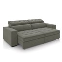 Ver imagem 1 de Sofá Decorativo Hugo 2 Lugares 208cm Reclinável e Retrátil Veludo Cinza G45 - Gran Belo