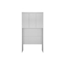 Ver imagem 1 de Modulado de Quarto Armário Ponte Aéreo Casal Rizon/linea C/ 3 Portas Neve - Novo Horizonte