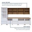 Ver mais imagens de Cozinha Completa Modulada 10 Peças 14 Portas 11 Gavetas Norten Branco/Nature