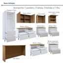 Ver imagem 6 de Cozinha Completa Modulada 10 Peças 14 Portas 11 Gavetas Norten Branco/Nature