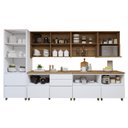 Ver imagem 5 de Cozinha Completa Modulada 10 Peças 14 Portas 11 Gavetas Norten Branco/Nature