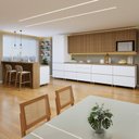 Ver imagem 1 de Cozinha Completa Modulada 10 Peças 14 Portas 11 Gavetas Norten Branco/Nature