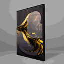 Ver imagem 2 de Quadro Decorativo Golden Lake Relevo