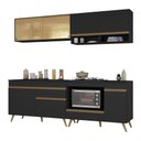 Ver imagem 2 de Armário de Cozinha Modulada Compacta 225cm com Balcão para Cooktop Veneza Multimóveis Mp2263