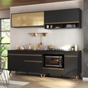 Ver imagem 1 de Armário de Cozinha Modulada Compacta 225cm com Balcão para Cooktop Veneza Multimóveis Mp2263