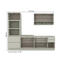 Ver imagem 3 de Cozinha Completa Fineze 7 Portas 4 Gavetas 100% MDF com Vidro Areia Hp Fineze - Henn