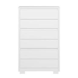 Cômoda 6 Gavetas Premium Multiuso Unno Alta Quarto Moderna Compacta Organizadora Elegante Cor Branco - 3