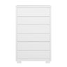 Cômoda 6 Gavetas Premium Multiuso Unno Alta Quarto Moderna Compacta Organizadora Elegante Cor Branco - 3