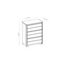 Cômoda 6 Gavetas Premium Multiuso Unno Alta Quarto Moderna Compacta Organizadora Elegante Cor Branco - 4