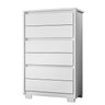 Cômoda 6 Gavetas Premium Multiuso Unno Alta Quarto Moderna Compacta Organizadora Elegante Cor Branco - 1
