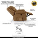 Ver mais imagens de Poltrona do Papai Reclinável Melim Glider Giratória Massagem Pu Caramelo Fh1 - D'rossi