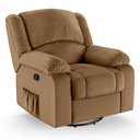 Ver imagem 1 de Poltrona do Papai Reclinável Melim Glider Giratória Massagem Pu Caramelo Fh1 - D'rossi