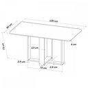 Ver imagem 3 de Mesa de Jantar 4 Lugares Rebeca Mel/Nude/Off White - Viero Móveis