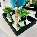 Ver imagem 1 de Bandeja Aparador Decorativa Espelhada Tacolado 15 X 21cm Preta