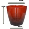 Kit com 2 Vasos para Plantas de Polietileno Lisa Efeito Marmorizada Luxo (vermelho Premium). - 9