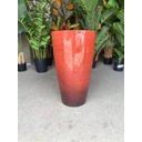 Ver imagem 3 de Kit com 2 Vasos para Plantas de Polietileno Lisa Efeito Marmorizada Luxo (vermelho Premium).