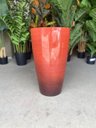 Ver imagem 3 de Kit com 2 Vasos para Plantas de Polietileno Lisa Efeito Marmorizada Luxo (vermelho Premium).