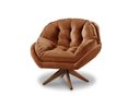 Ver imagem 3 de Poltrona Decorativa Pillow Top com Base Giratória Veludo Califórnia Terracota