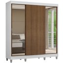 Ver imagem 3 de Guarda-Roupa Casal com Pés 3 Portas de Correr com Espelhos Reno Madesa