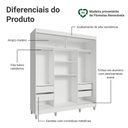 Ver imagem 5 de Guarda-Roupa Casal com Pés 3 Portas de Correr com Espelhos Reno Madesa