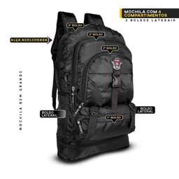 Mochila Espaçosa Viagem 50l Acampamento Trilha Aventura - 8