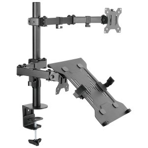 SUPORTE PARA MONITOR E NOTEBOOK COM ARTICULAÇÃO DUPLA - PLMSMN1A