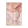 Quadro Luxuoso Moderno Sofisticado Rosa com Detalhe Dourado para Quarto - 3