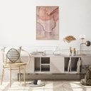 Ver imagem 4 de Quadro Luxuoso Moderno Sofisticado Rosa com Detalhe Dourado para Quarto