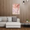 Quadro Luxuoso Moderno Sofisticado Rosa com Detalhe Dourado para Quarto - 2